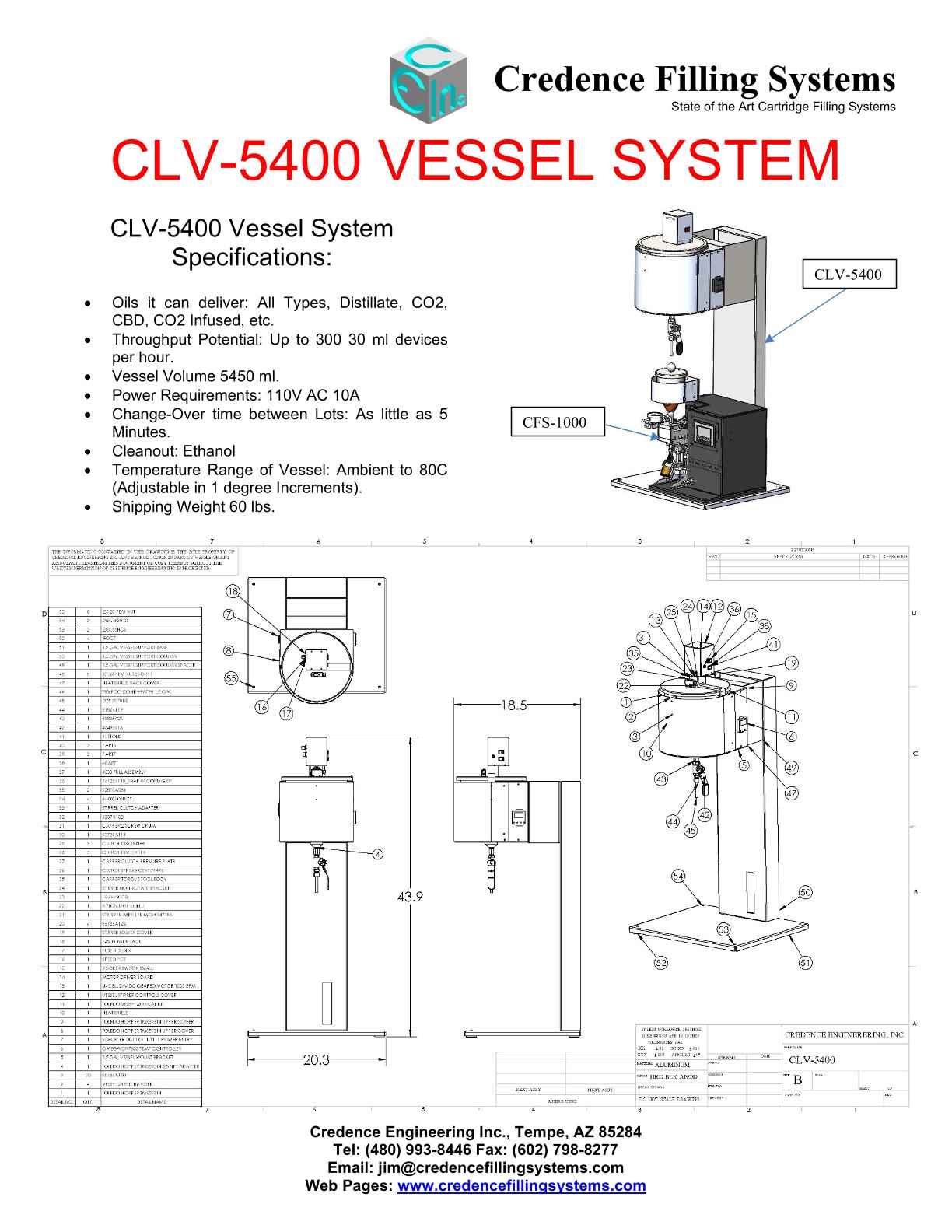 Spec Sheet CLV-5400 Vessel
